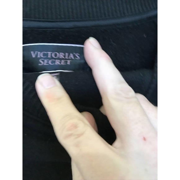 Victoria Secrets Womens Large Black Sweatsuit Sweater with pants set - Picture 4 of 10